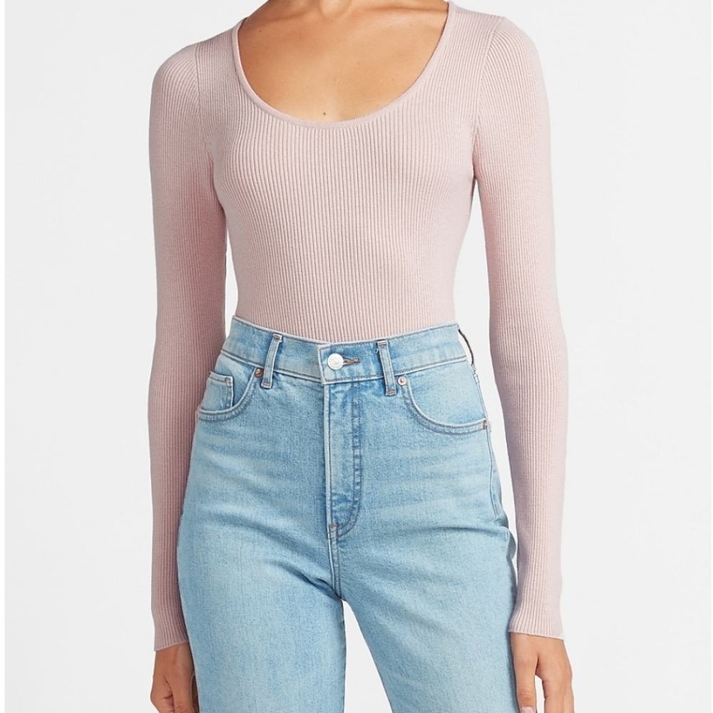 Express Ribbed Scoop Neck Sweater